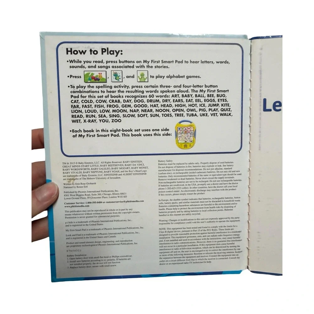 Baby Einstein My First Smart Pad 4 Book Set Shapes Words Animals Kids